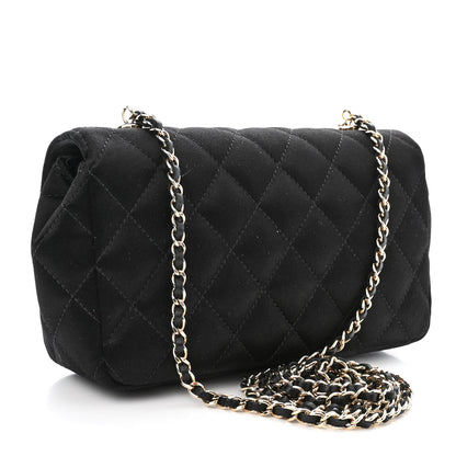 Chanel Satin Quilted Mini Rectangular Flap Black 3 of 11