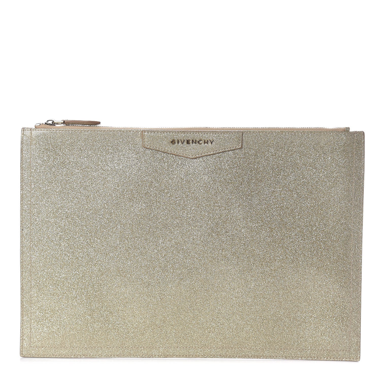 Givenchy Patent Glitter Large Antigona Pouch Gold 1 of 16