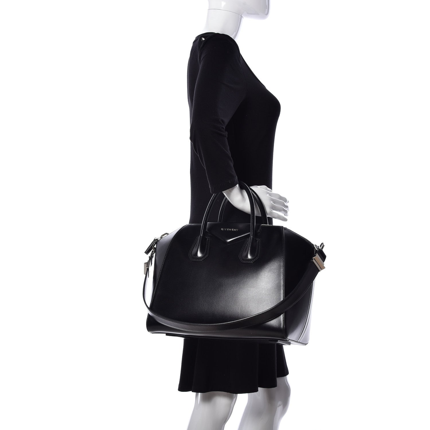 Givenchy Shiny Lord Calfskin Medium Antigona Black 2 of 9