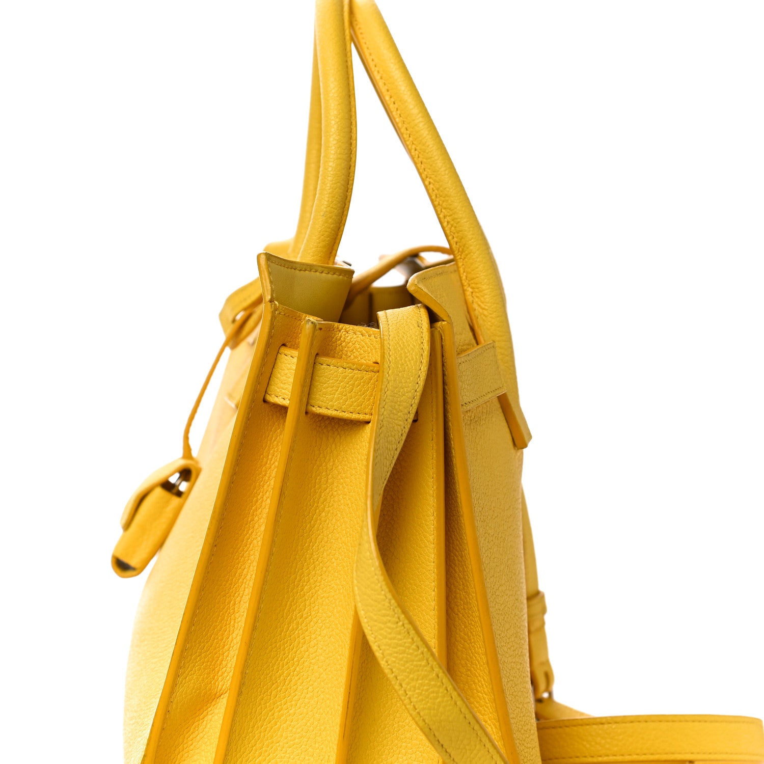 Saint Laurent Grained Calfskin Baby Sac De Jour Yellow 14 of 17