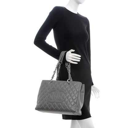 Chanel Caviar Quilted Grand Shopping Tote GST Grey 2 of 12