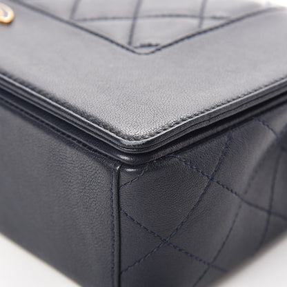 Chanel Sheepskin Quilted Vintage Mademoiselle Flap Navy 10 of 13
