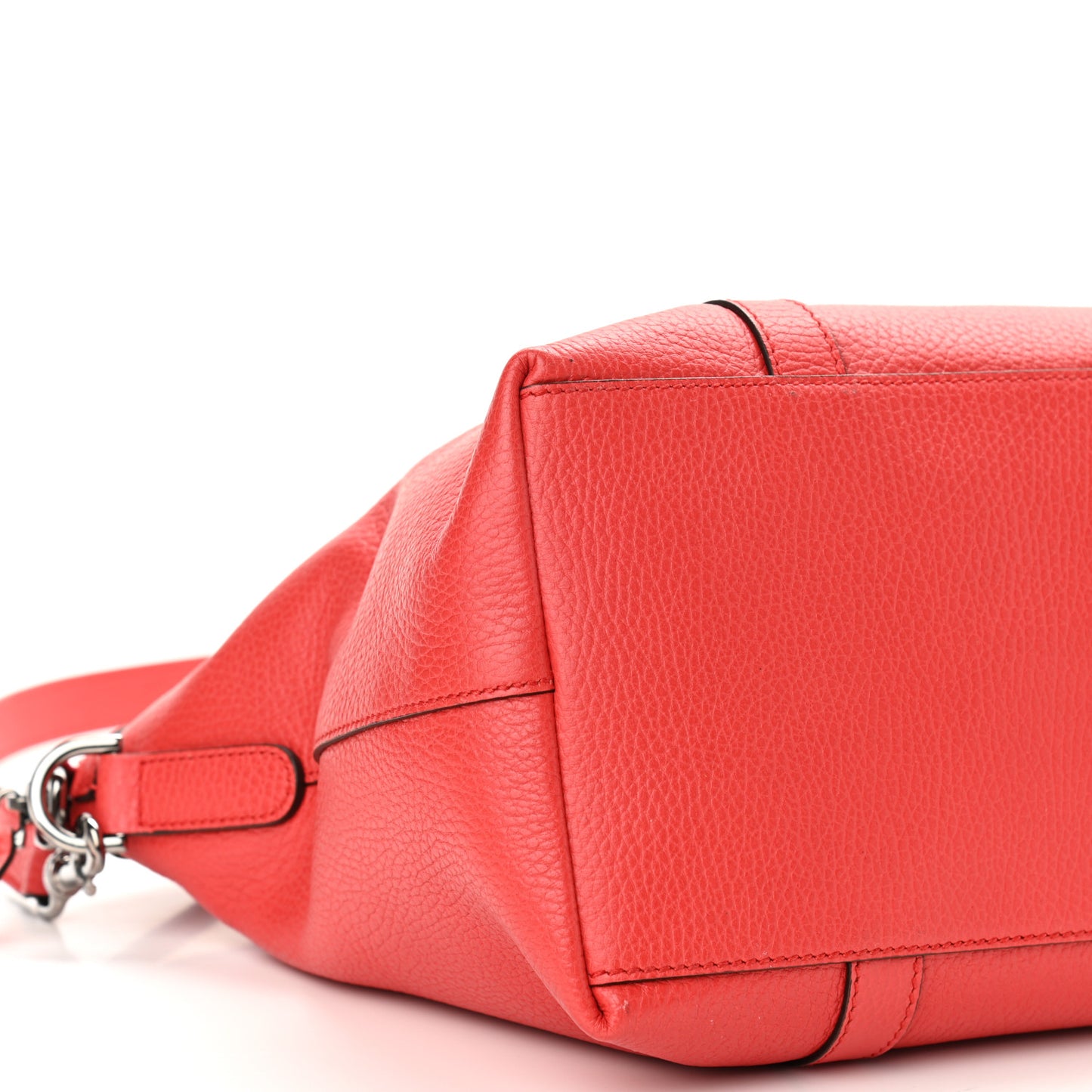 Dollar Calfskin Medium GG Charm Dome Satchel Sporting Red