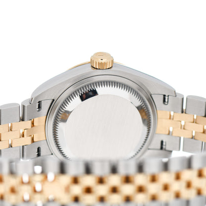 Rolex Stainless Steel 18K Yellow Gold 28mm Oyster Perpetual Datejust Watch Silver Roman 279173 4 of 5