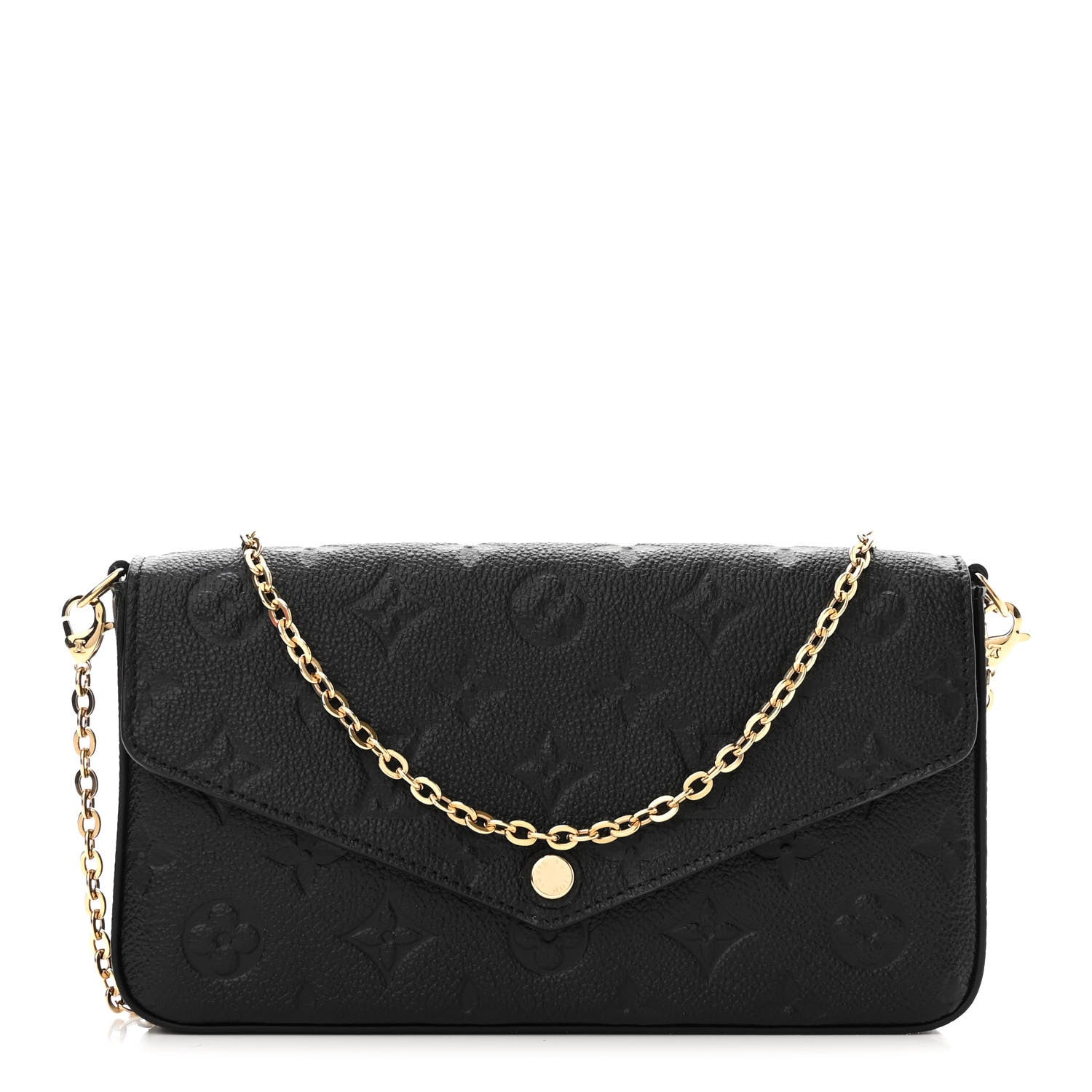 Louis Vuitton Empreinte Pochette Felicie Chain Wallet Black 3 of 10
