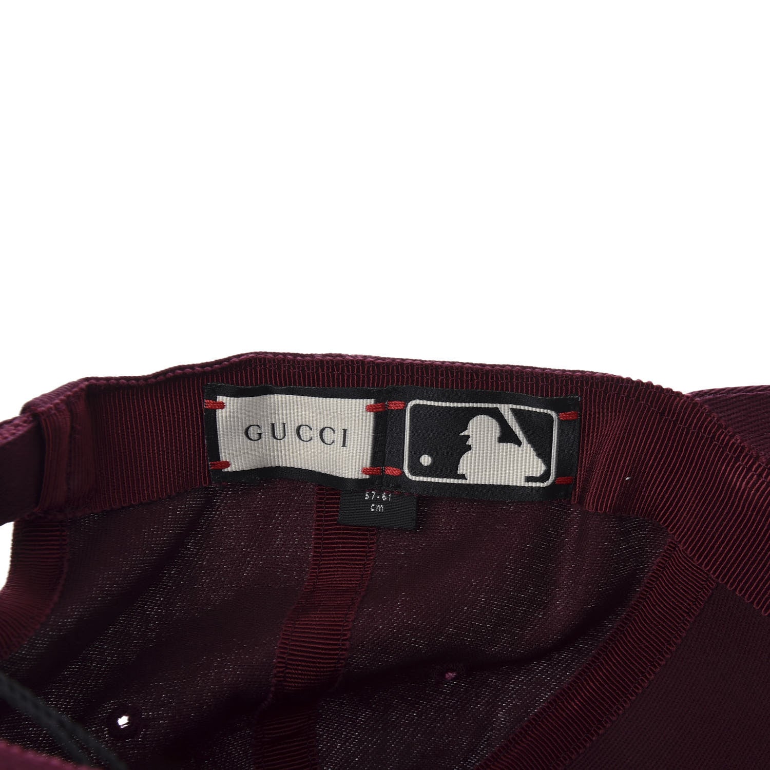 Gucci X MLB Cotton NY Yankees Baseball Hat 57-61 Lacquer 8 of 8