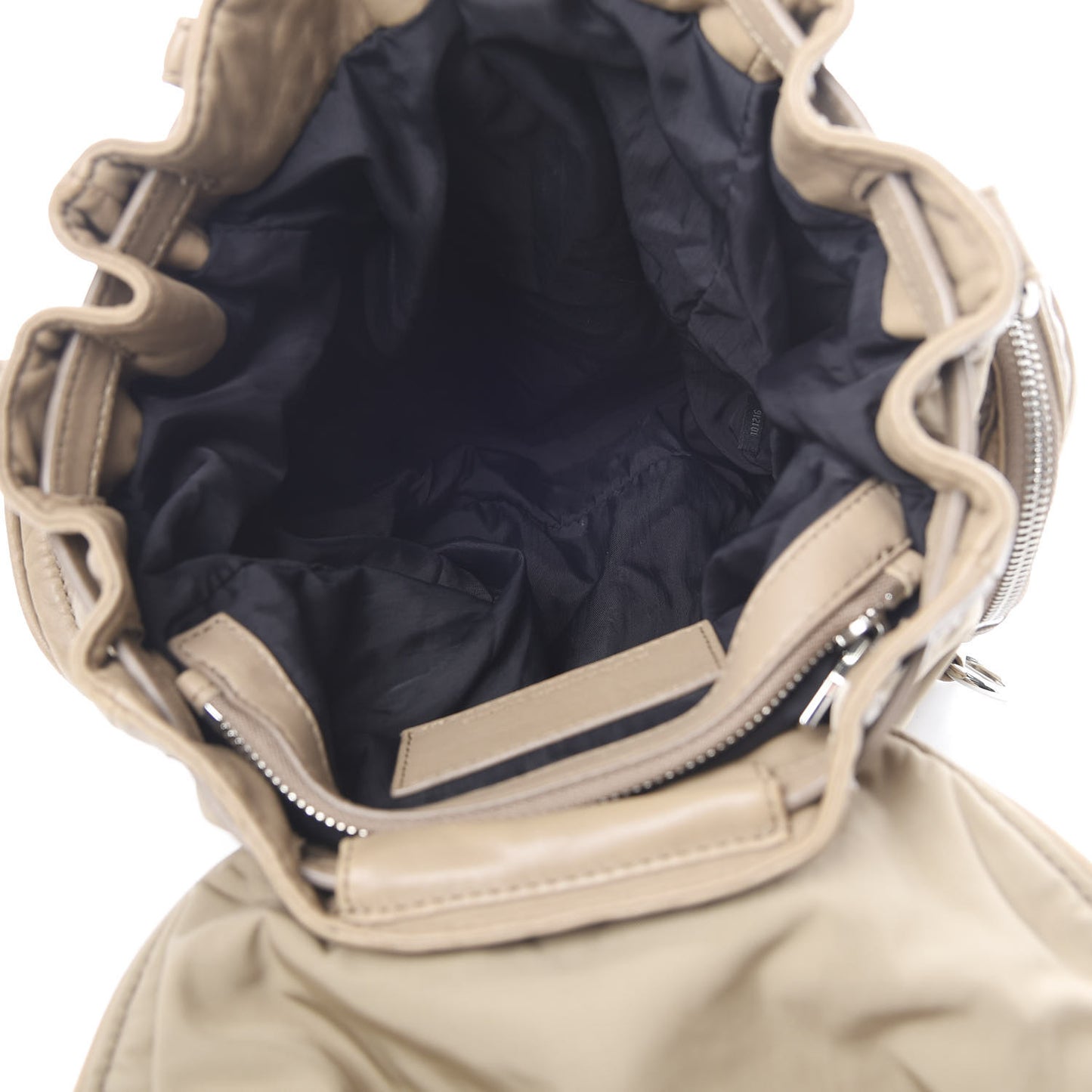 Lambskin Nylon Marti Backpack Khaki