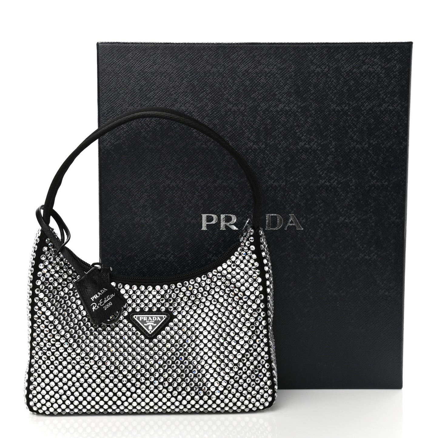Satin Crystal Mini Re-Edition 2000 Bag Cristal