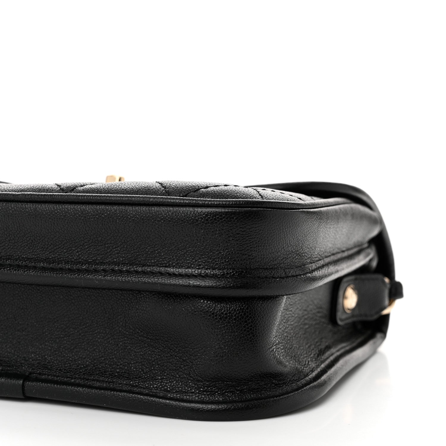 Chanel Caviar Quilted Round Messenger Flap Black 10 of 11