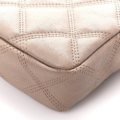 Saint Laurent Grained Lambskin Quilted Mini Becky Double Zip Bag Dark Beige 12 of 13