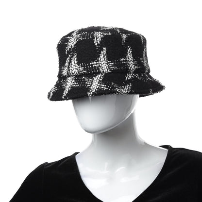 Chanel Tweed Bucket Hat M Black White 2 of 7