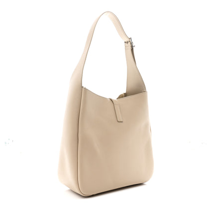 Saint Laurent Smooth Calfskin Small Le 5 A 7 Soft Hobo Sea Salt 3 of 10