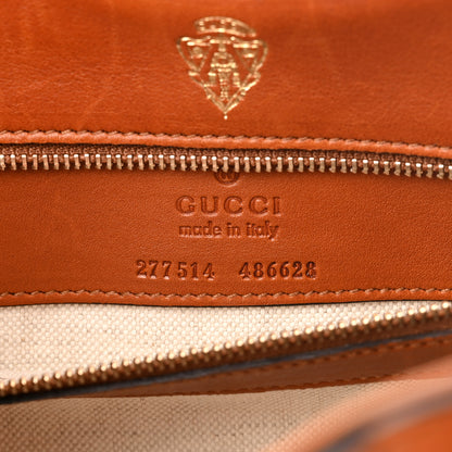 Gucci Calfskin Medium Stirrup Top Handle Bag Brown 5 of 10