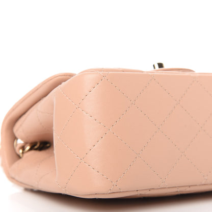 Chanel Lambskin Quilted Mini Square Flap Beige 6 of 11