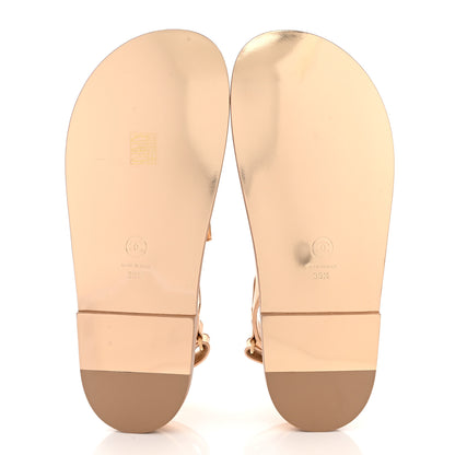 Chanel Metallic Laminated Calfskin Velcro Dad Sandals 39.5 Golden 5 of 9