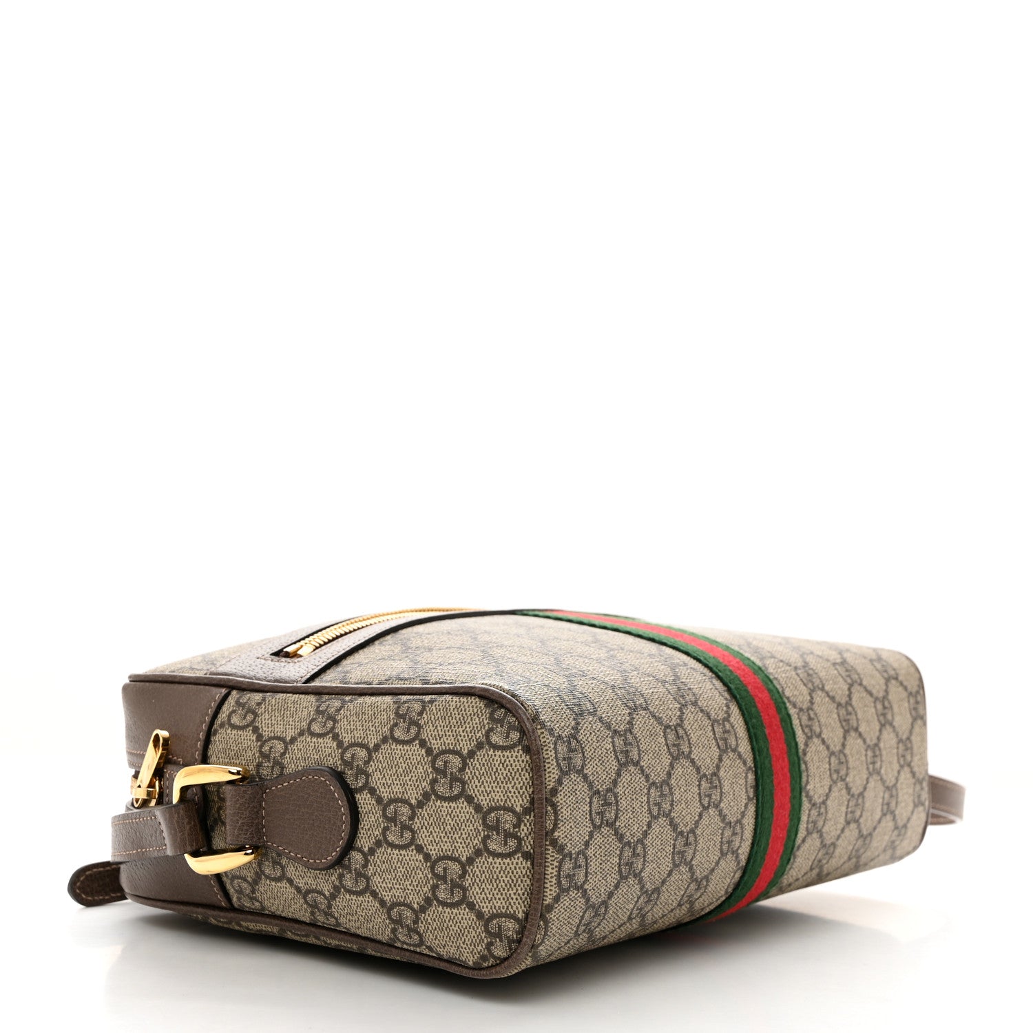 Gucci GG Supreme Monogram Web Small Ophidia Shoulder Bag Brown 4 of 10