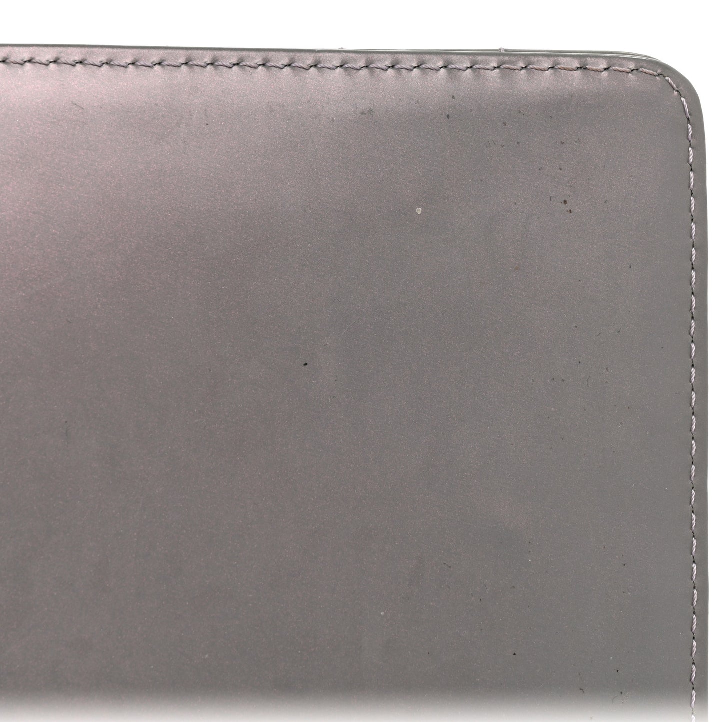 Glazed Calfskin Large Boy Flap Grey
