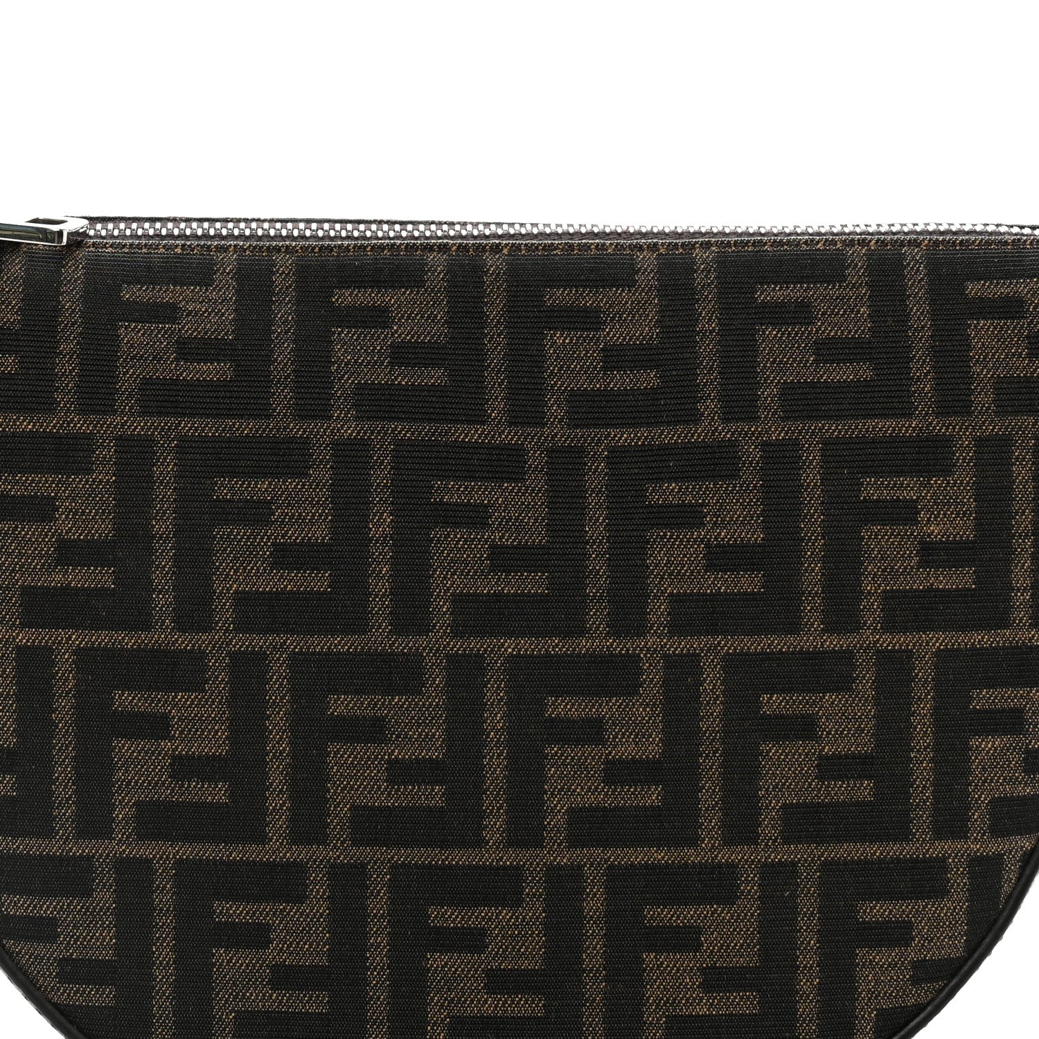 Fendi Fabric Jacquard FF Melon Bag Tobacco Black 8 of 10