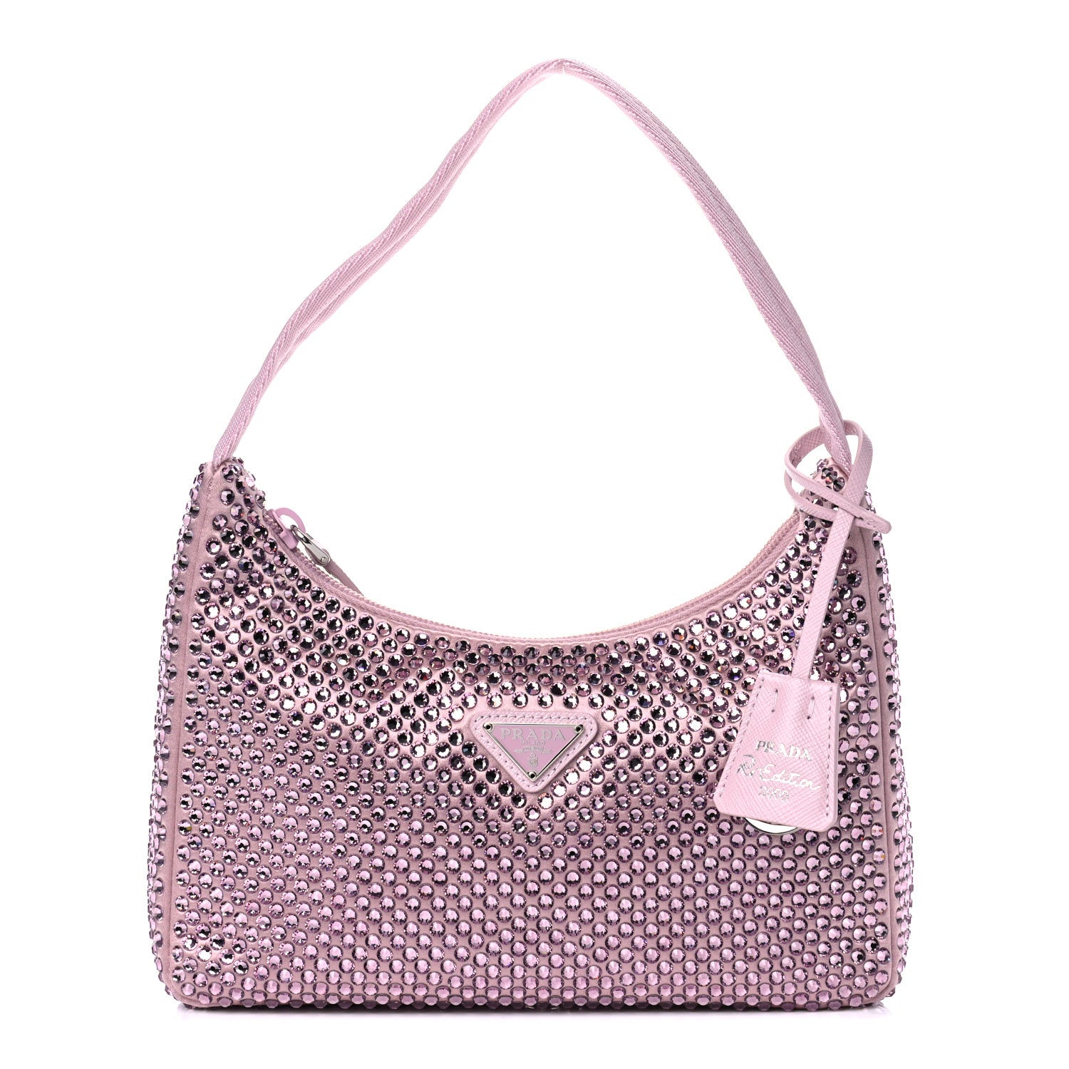 Prada Satin Crystal Mini Re-Edition 2000 Bag Alabastro 1 of 11