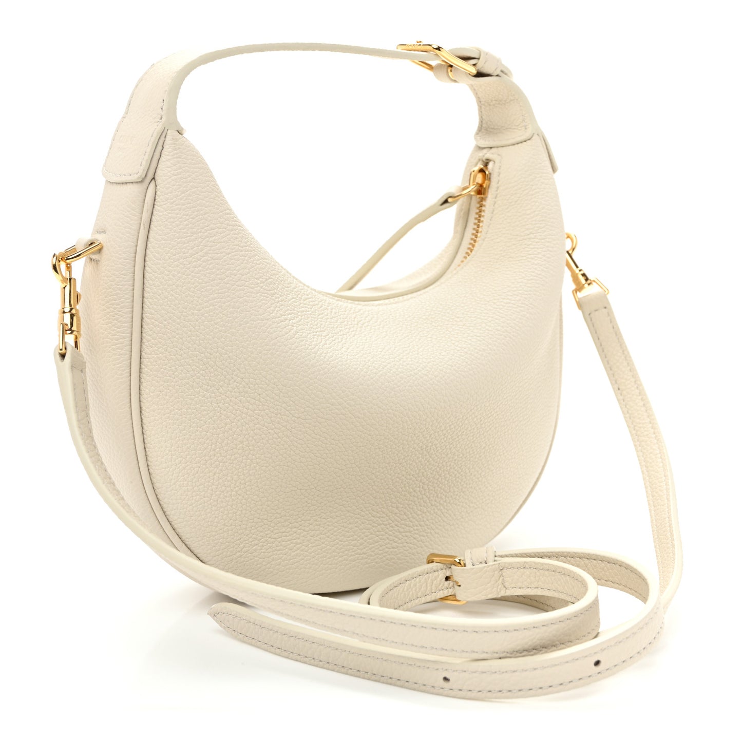 Supple Grained Calfskin Teen Lulu Shoulder Bag Rice