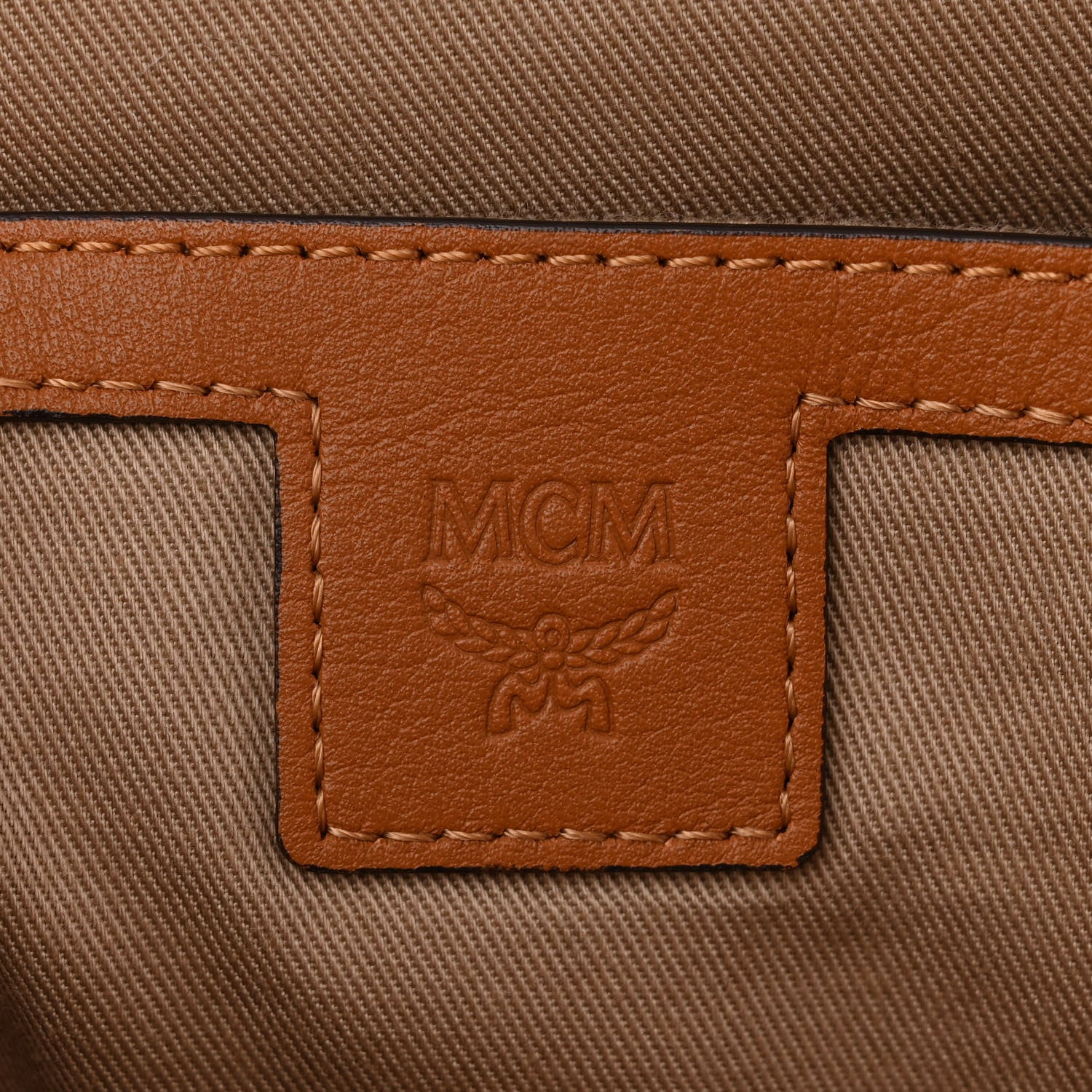 MCM Visetos Large Stark Backpack Cognac 6 of 10