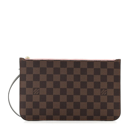 Louis Vuitton Damier Ebene Neverfull MM GM Pochette Rose Ballerine 1 of 10