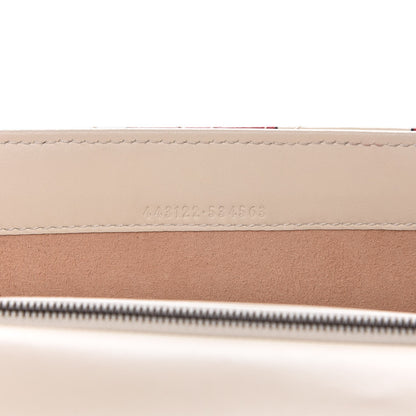 Gucci Calfskin Matelasse Trompe L'Oeil Print Mini GG Marmont Chain Wallet White 7 of 8