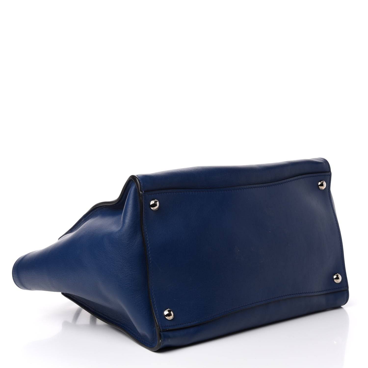 Prada Glace Calfskin Twin Pocket Tote Bluette 5 of 11