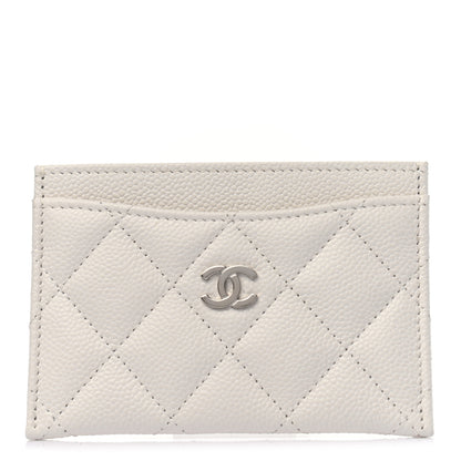 Chanel Caviar Quilted Card Holder White 1 of 8