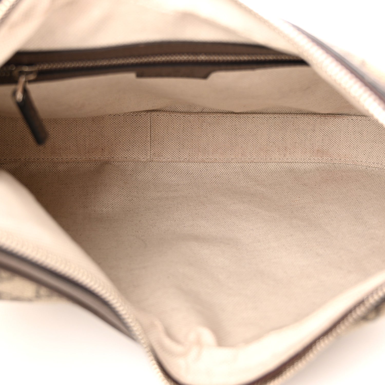Gucci GG Supreme Monogram Textured Calfskin Web Large Attache Shoulder Bag Beige Ebony New Acero 6 of 16