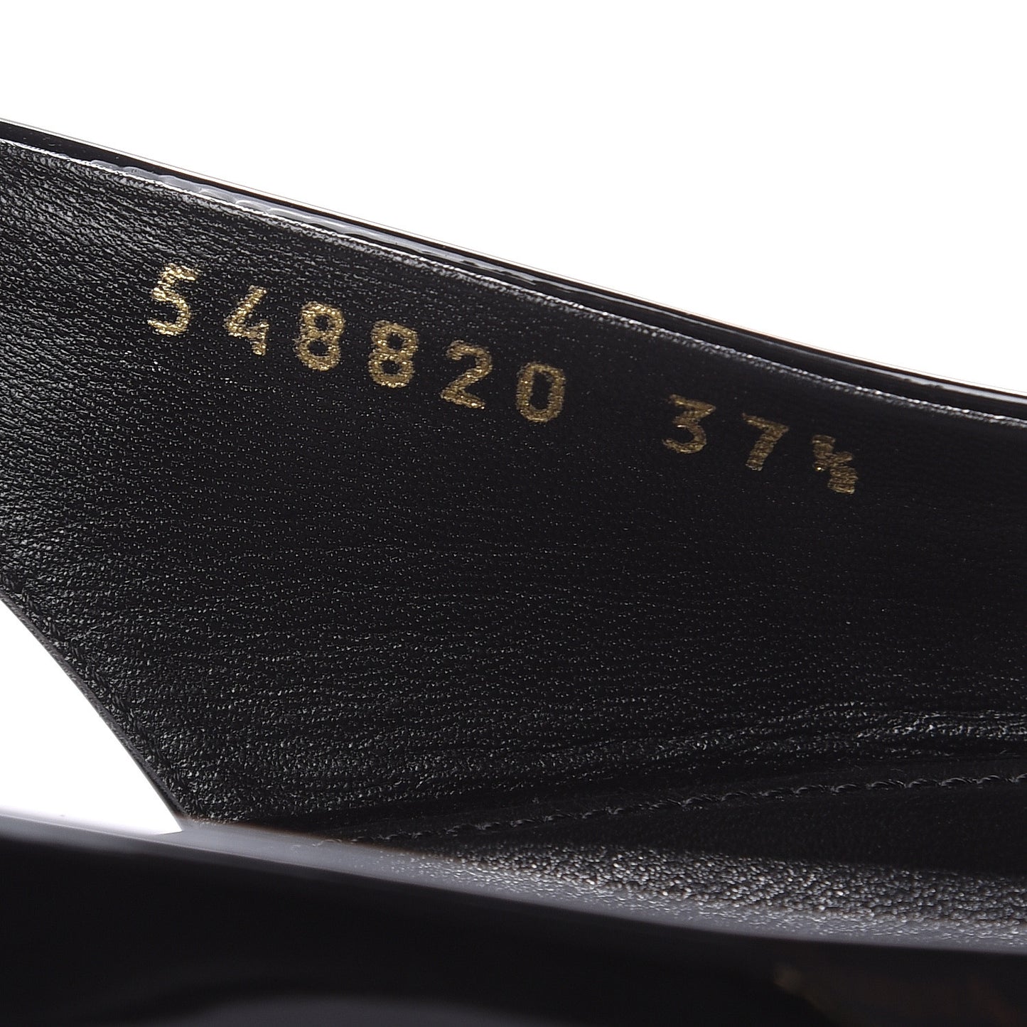 Patent BB Knife Pointy Toe Slingback Flats 37.5 Black