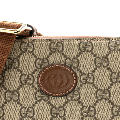 Gucci GG Supreme Monogram Azalea Calfskin Small Retro Interlocking G Wristlet Messenger Bag Beige Ebony Brown Sugar 8 of 10