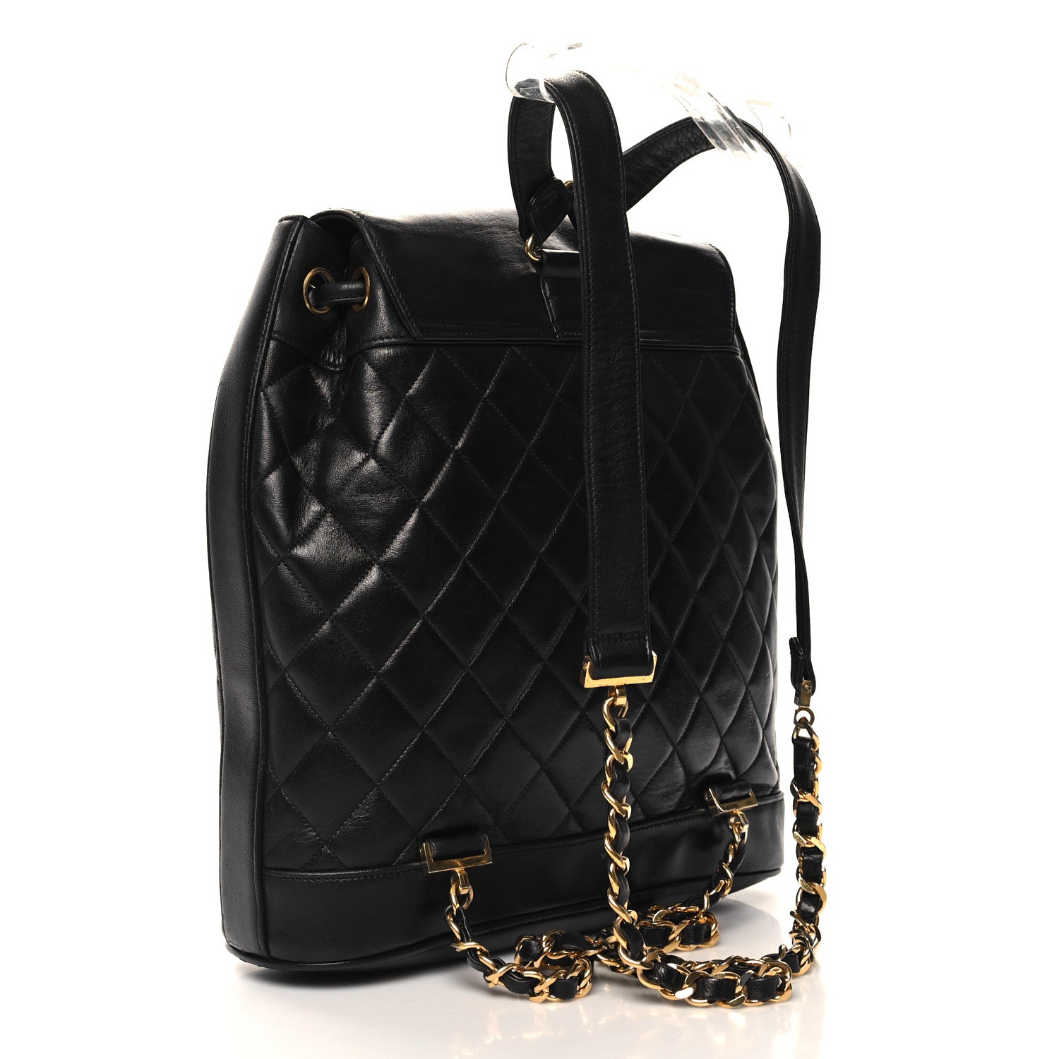 Chanel Lambskin Quilted CC Backpack Black 4 of 15