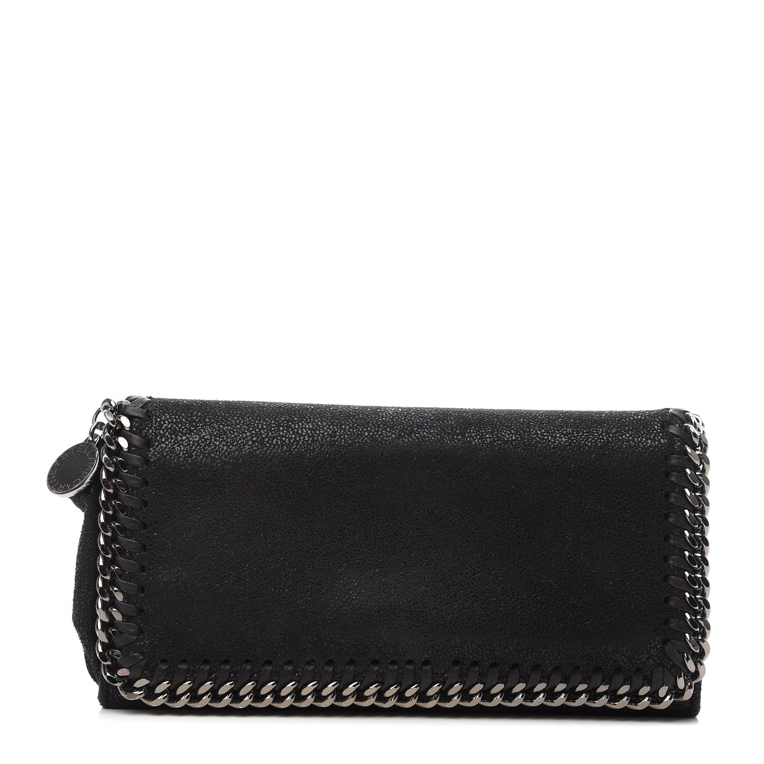 Stella McCartney Shaggy Deer Falabella Flap Wallet Black 1 of 7