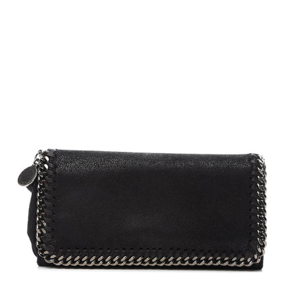 Stella McCartney Shaggy Deer Falabella Flap Wallet Black 1 of 7