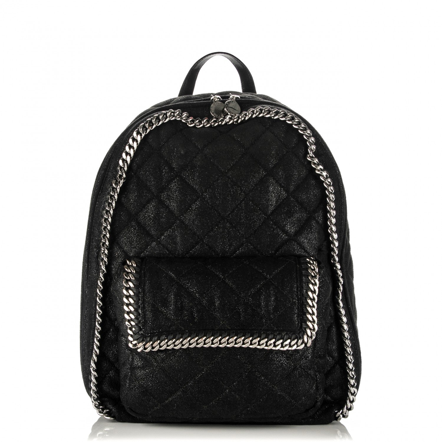 Stella McCartney Shaggy Deer Quilted Falabella Backpack Black 1 of 8