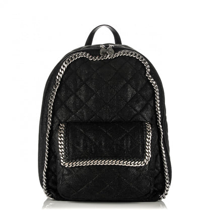 Stella McCartney Shaggy Deer Quilted Falabella Backpack Black 1 of 8