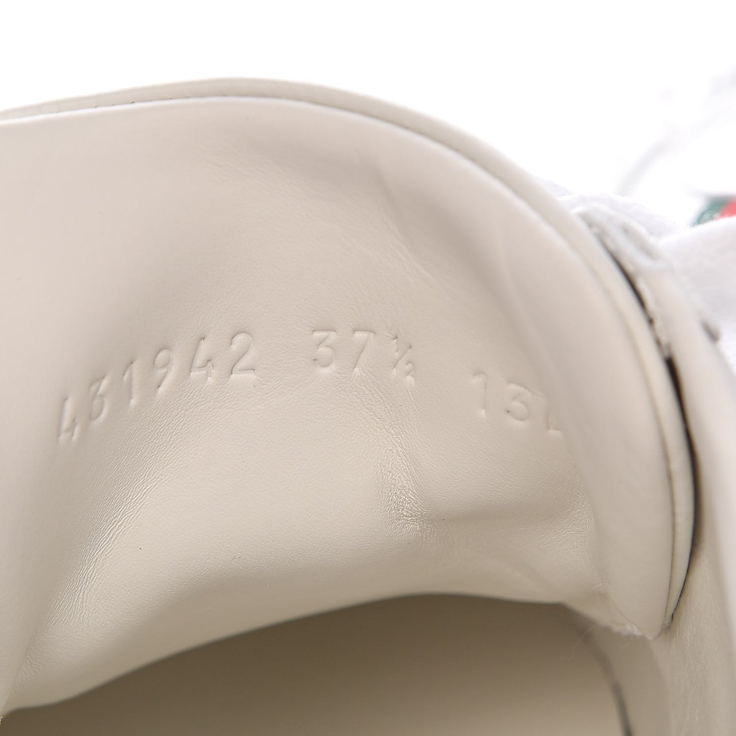 Calfskin Ayers Bee Embroidered Womens Ace Sneakers 37.5 White Green
