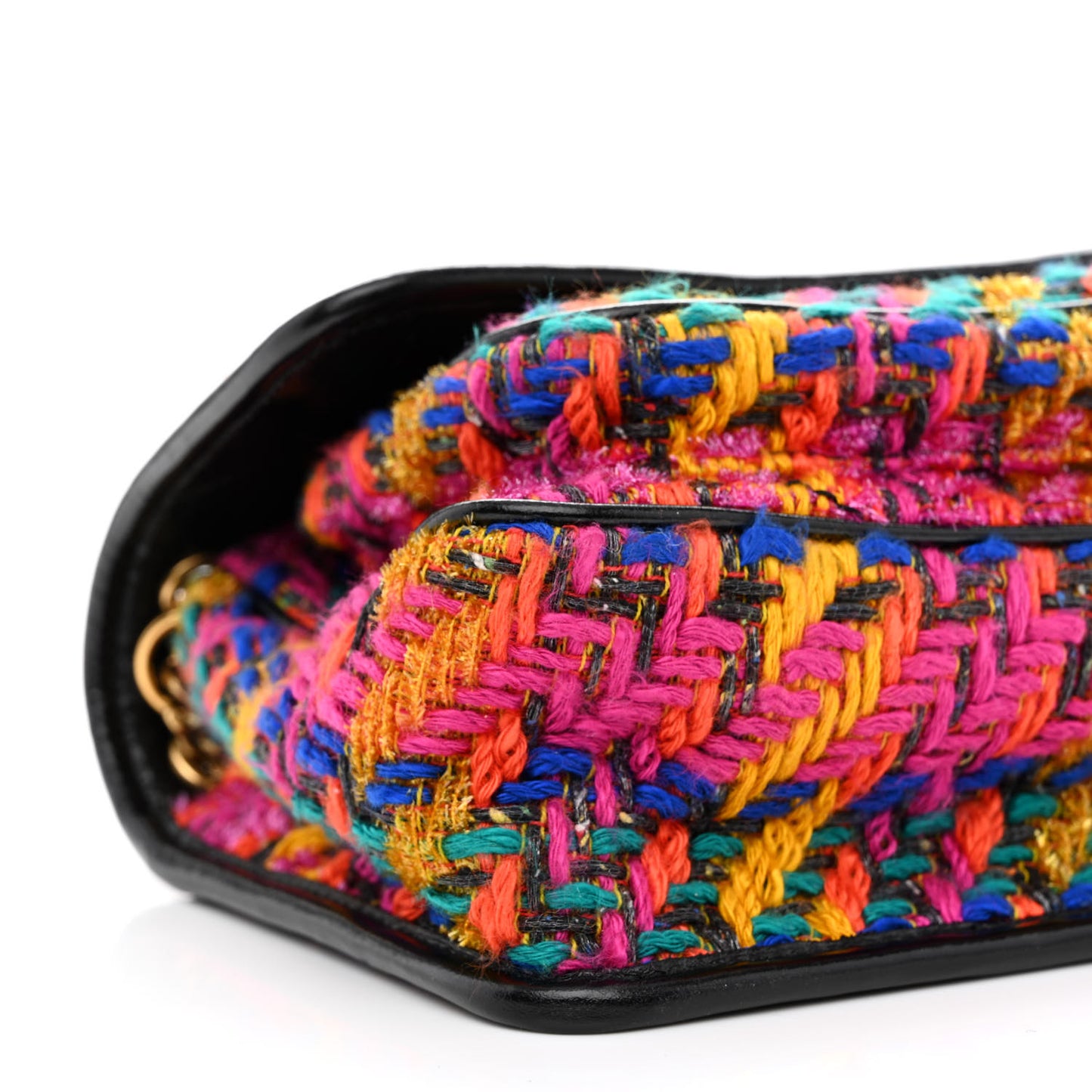 Tweed Calfskin Matelasse Monogram Baby Niki Chain Satchel Multicolor