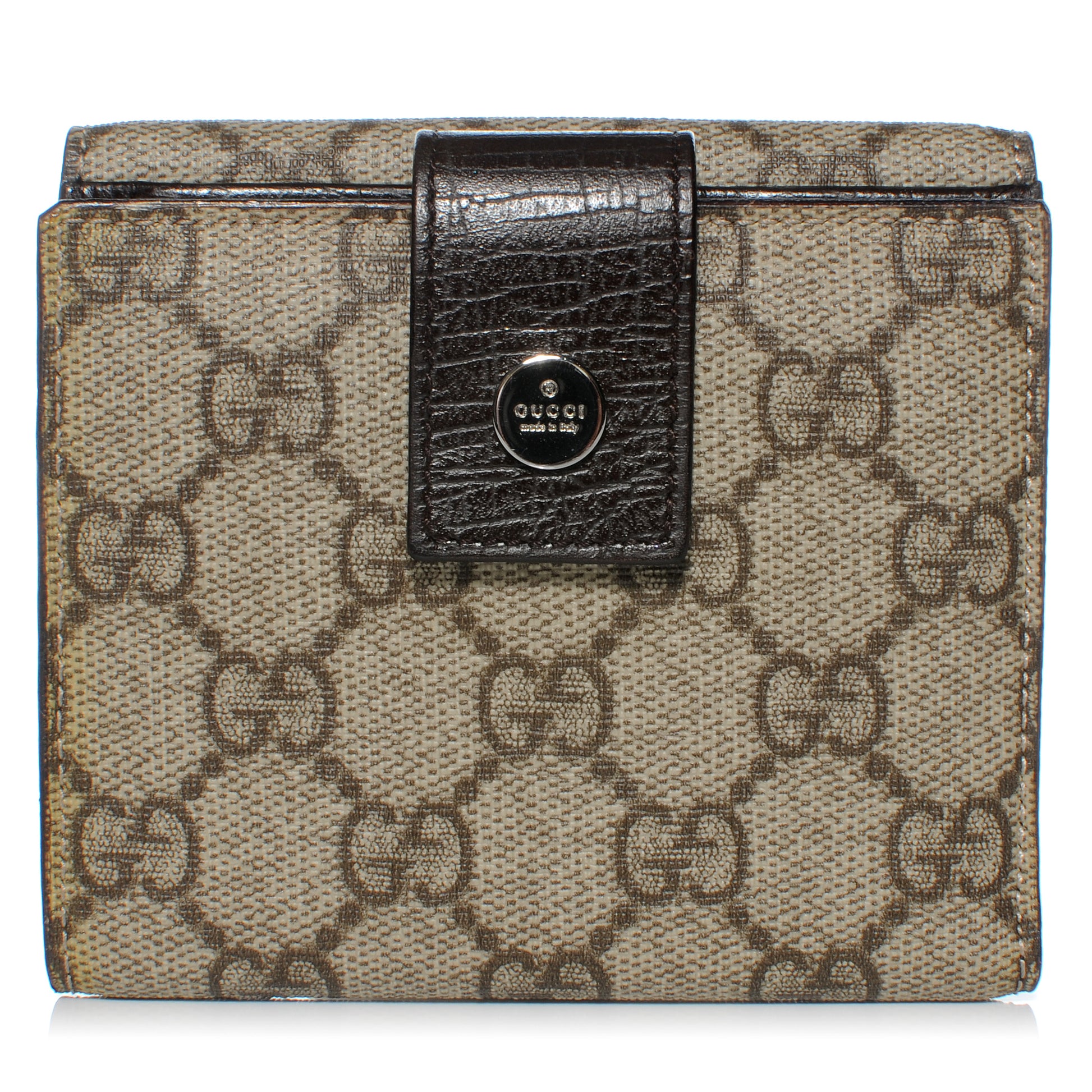 Gucci Coated Canvas Monogram Compact Wallet 1 of 9