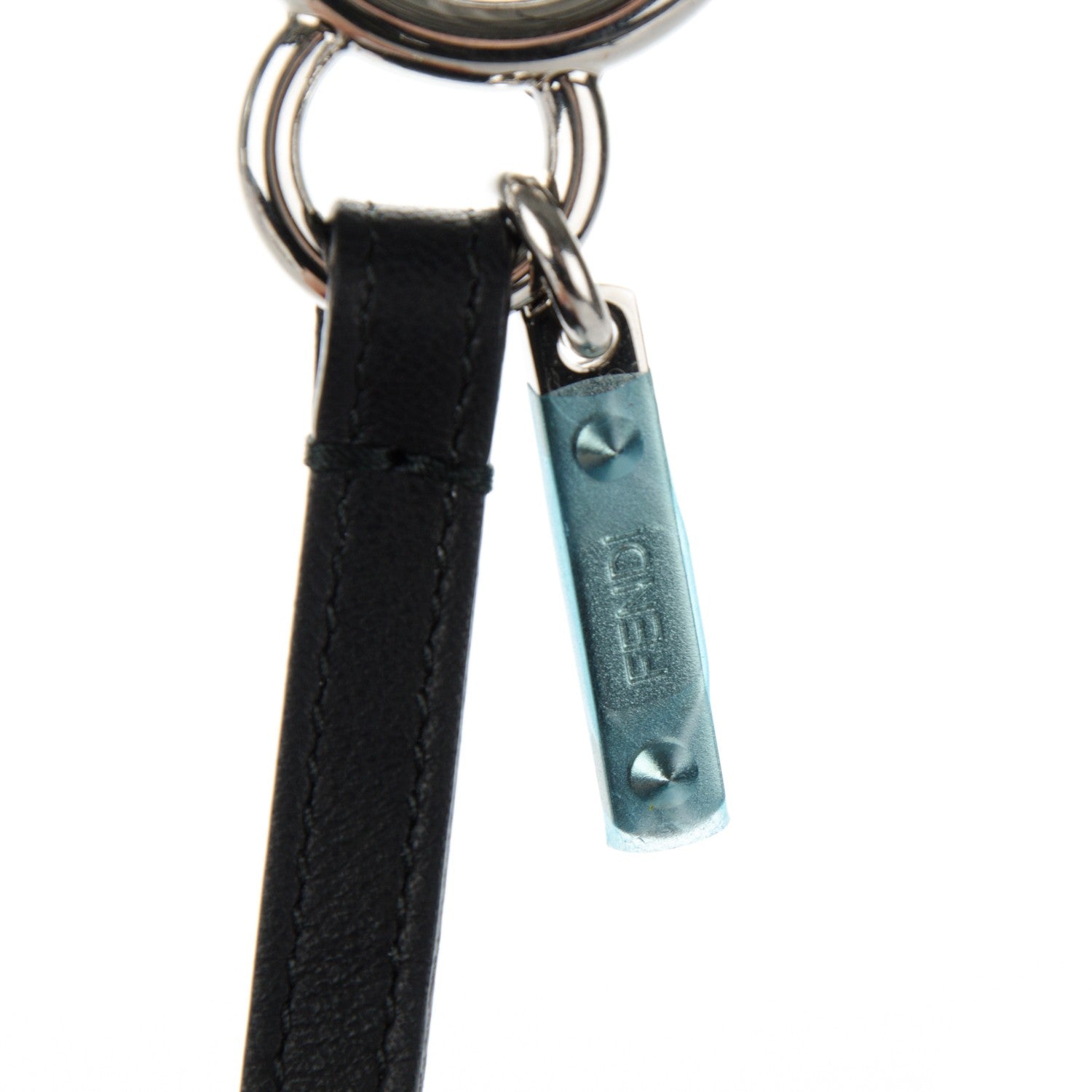 Fendi Mink Fox Fur QuTweet Birgami Bag Bug Charm Blue 3 of 4