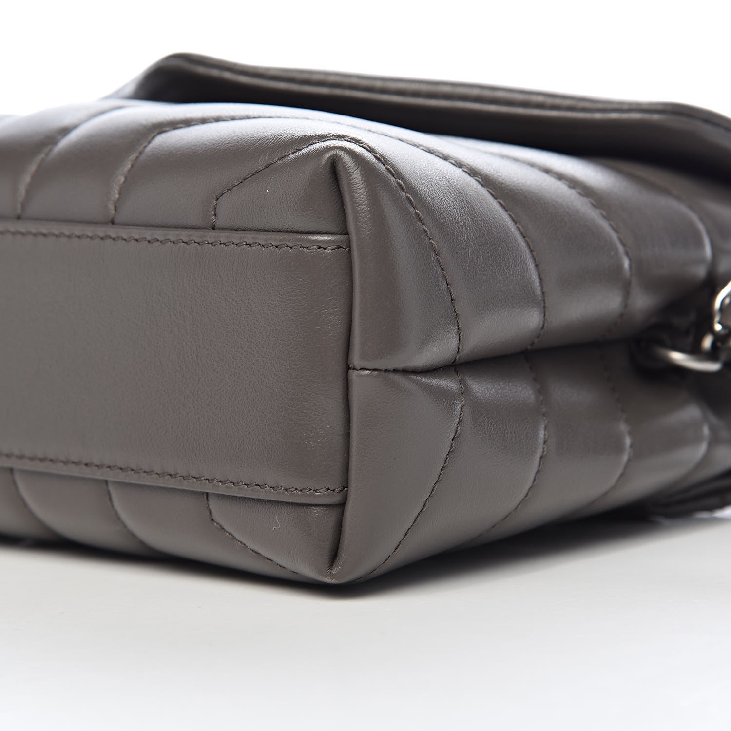 Saint Laurent Calfskin Y Quilted Monogram Toy Loulou Crossbody Bag Earth 9 of 11