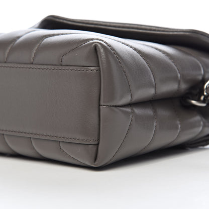 Saint Laurent Calfskin Y Quilted Monogram Toy Loulou Crossbody Bag Earth 9 of 11