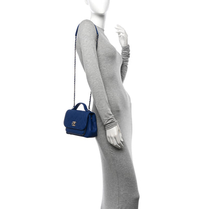 Chanel Caviar Quilted Small Business Affinity Flap Dark Blue 2 of 11