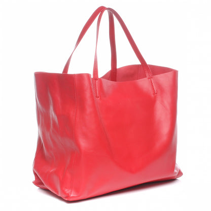 Celine Leather Cabas Horizontal Tote Red 3 of 8