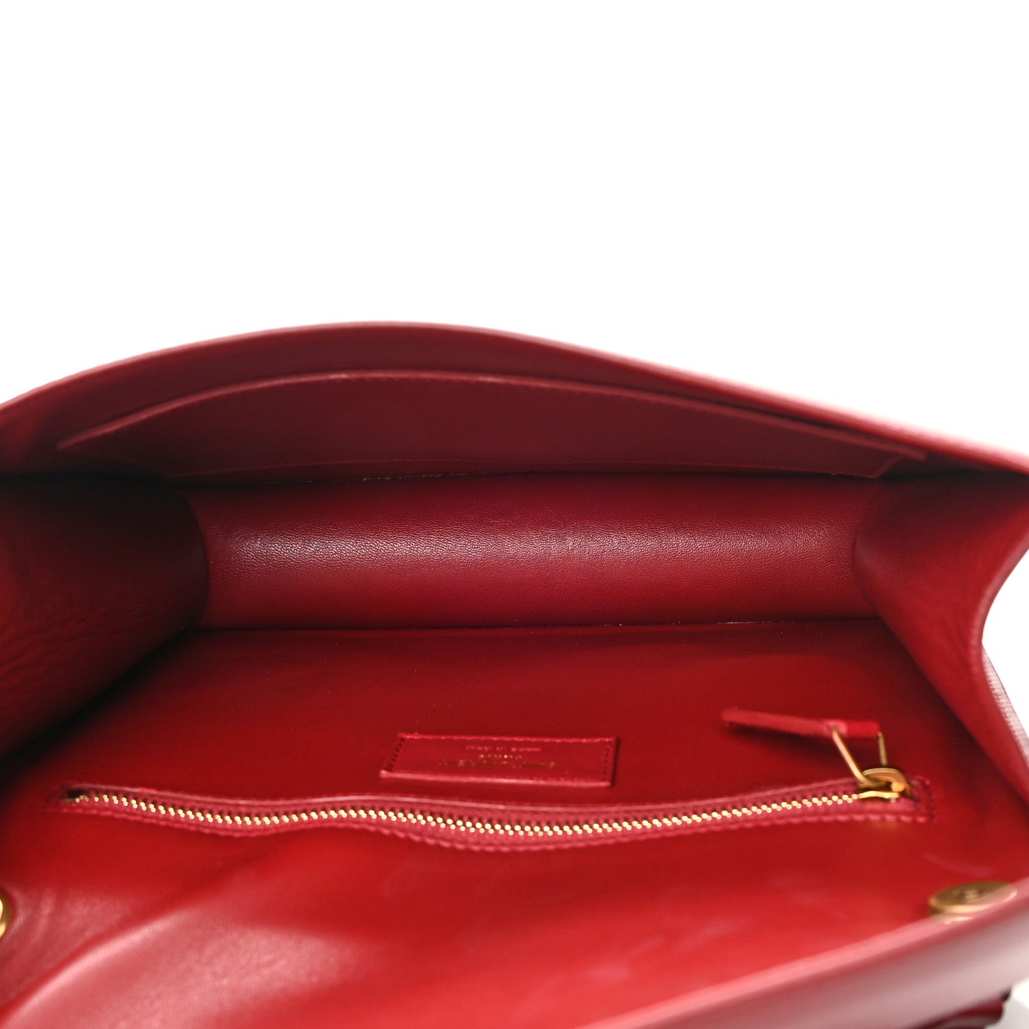 Saint Laurent Box Calfskin Le Carre Satchel Opyum Red 5 of 17