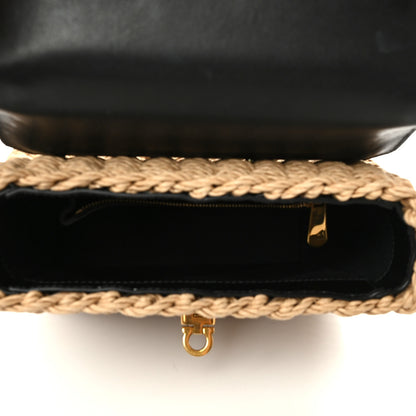 Salvatore Ferragamo Smooth Calfskin Wicker Small Boxyz Black 7 of 9