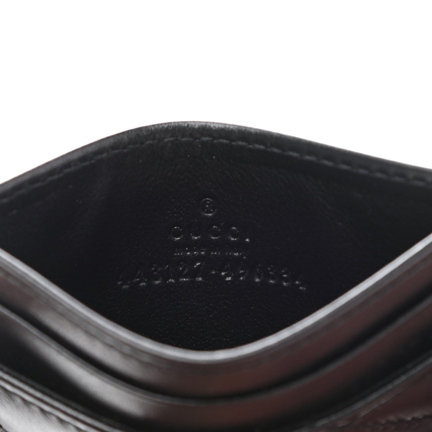 Calfskin Matelasse GG Marmont Card Holder Black