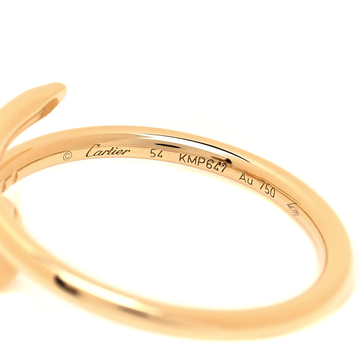 18K Yellow Gold Small Juste Un Clou Ring 54 6.75