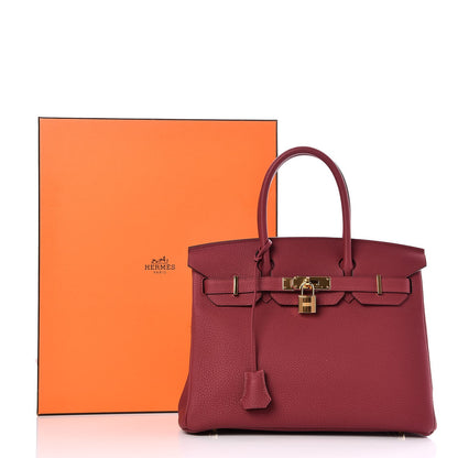 Hermes Togo Birkin 30 Rouge Grenat 35 of 35